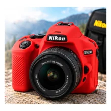 کاور سیلیکونی نیکون Silicon cover for Nikon D5500 قرمز - تصویر 5