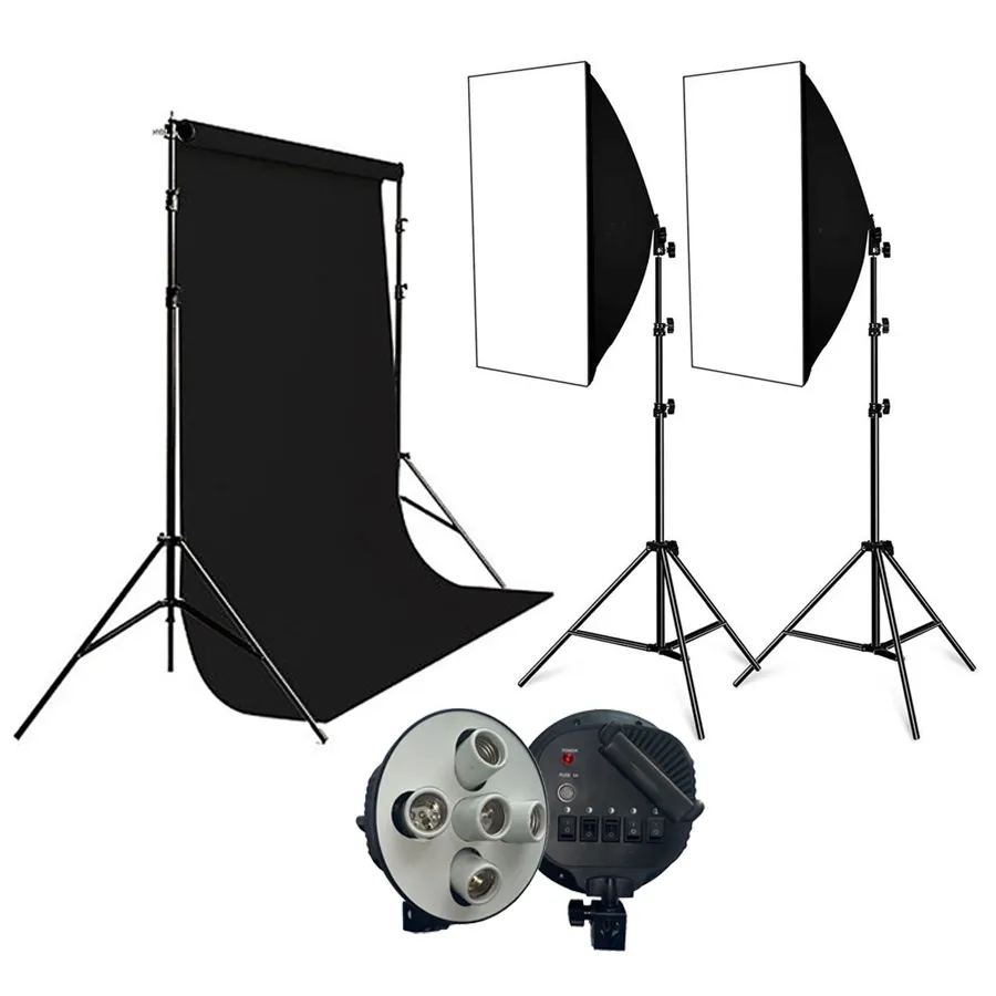 KIT5+فون کیت سافت باکس 5 لامپ با فون 5×3 و پایه فون A-kit22 - تصویر 1