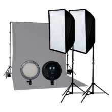 کیت تولید محتوا دو شاخه T020 به همراه فون 3×2 و پایه فون A-kit44