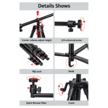 سه پایه جیماری Jmary Tripod KP-2207 - تصویر 7