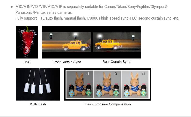 تنوع عملکرد فلاش گودکس Godox V1 Flash for Nikon