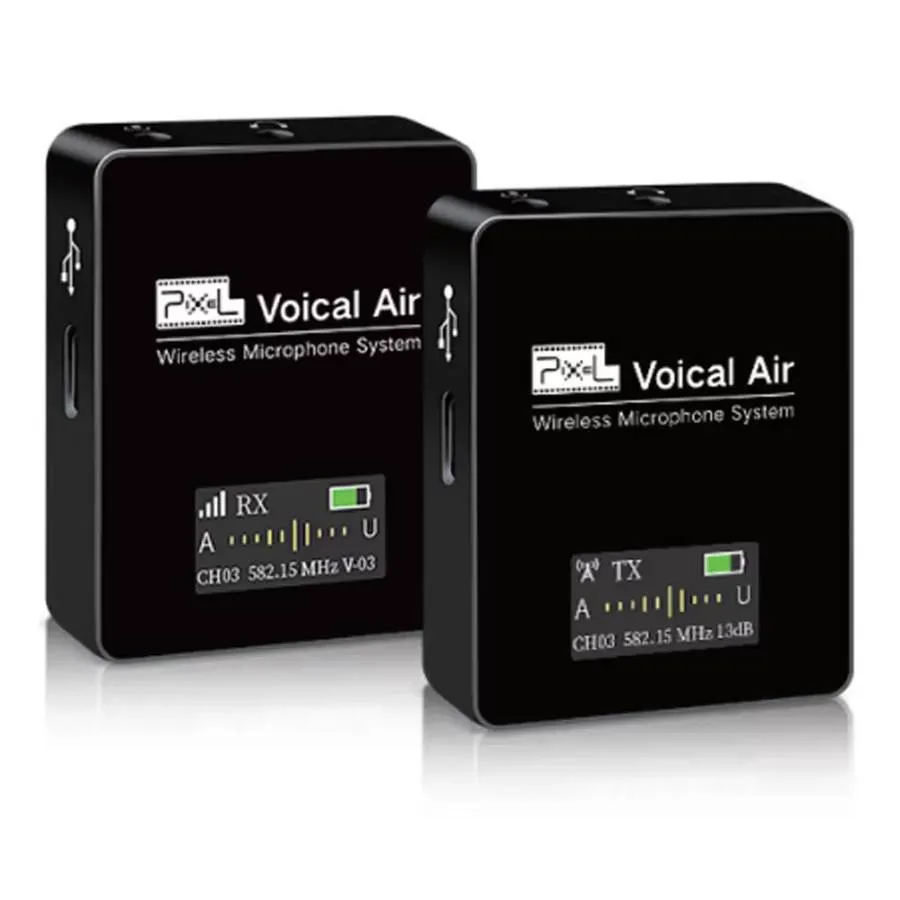 Pixel Voical Air Wireless (2) (900x900) میکروفون یقهای پیکسل Pixel Voical Air Wireless Microphone - تصویر 1