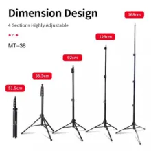 سه پایه موبایل و نور جیماری Jmary Tripod MT-38 - تصویر 3