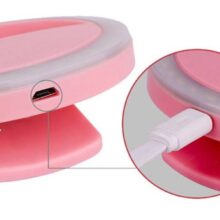 رینگ لایت سلفی موبایل رنگ صورتی Mobile selfie Ring Light Pink - Image 3