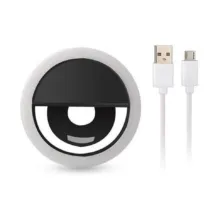 رینگ لایت سلفی موبایل رنگ مشکی Mobile selfie Ring Light Black - تصویر 2