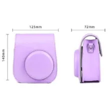 کیف دوربین فوجی فیلم مناسب برای Instax Mini 11 Purple Leather Case - تصویر 5