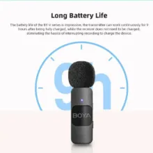 میکروفون بی سیم یقه ای بویا BOYA Microphone BY-V10 - تصویر 5