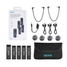 میکروفون بی سیم یقه ای 4 کاربره بویا BOYA Microphone BY-W4 - تصویر 6