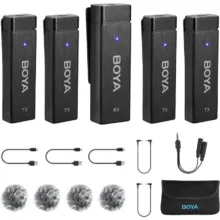 میکروفون بی سیم یقه ای 4 کاربره بویا BOYA Microphone BY-W4 - تصویر 5