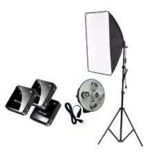 کیت تولید محتوا سافت باکس 5 لامپ و میکروفون A-kit37 - تصویر 2