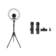 کیت تولید محتوا رینگ لایت SR-330 با میکروفون G-Kit3 - تصویر 2