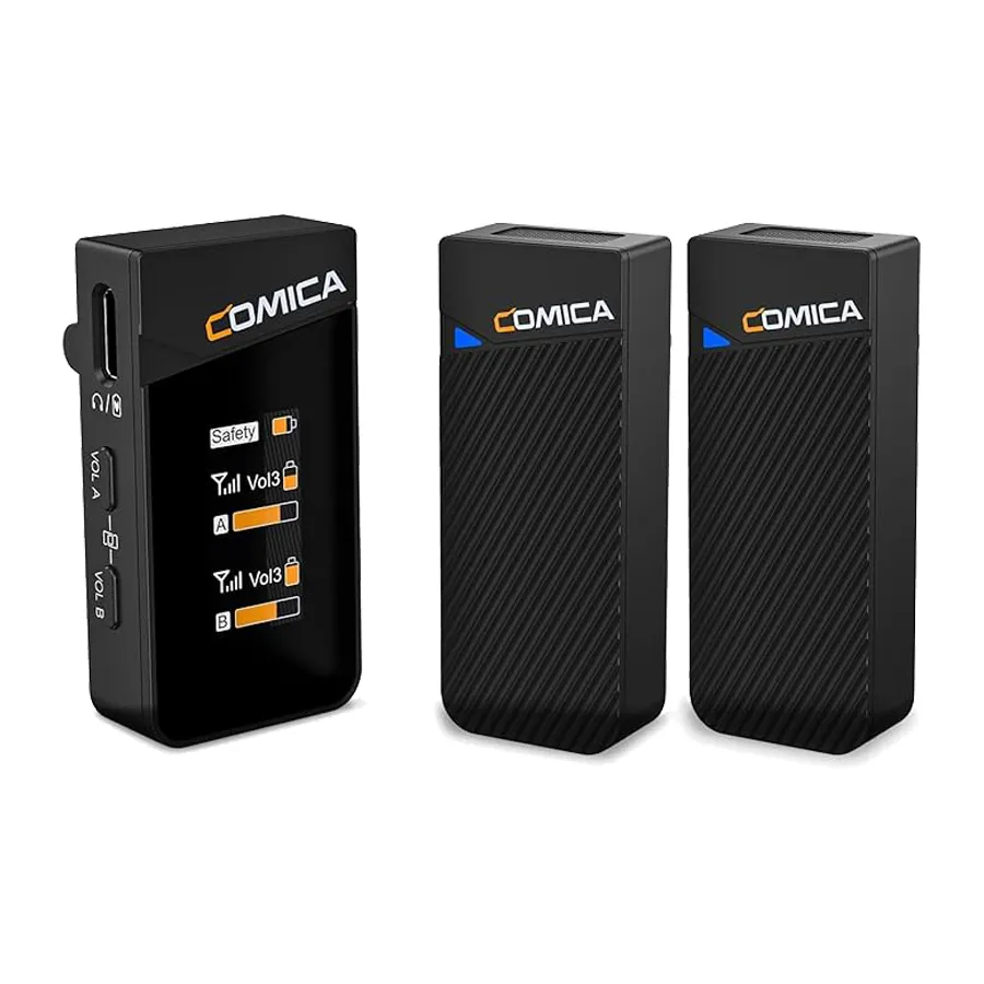vimo c2 (1) میکروفون بی سیم یقه ای کامیکا Comica Microphone Vimo C2 - تصویر 1