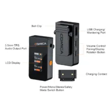 میکروفون بی سیم یقه ای کامیکا Comica Microphone Vimo C2 - تصویر 4