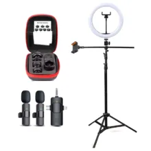 کیت تولید محتوا آرایشگاهی با میکروفون یقه ای E-kit3