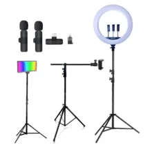 کیت تولید محتوا HERO-416 با نور رنگی و میکروفون E-kit6