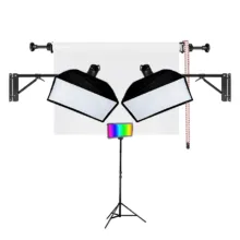 کیت نورپردازی کمجا 1201-COB با نور RGB و پایه دیواری-سقفی F-kit21