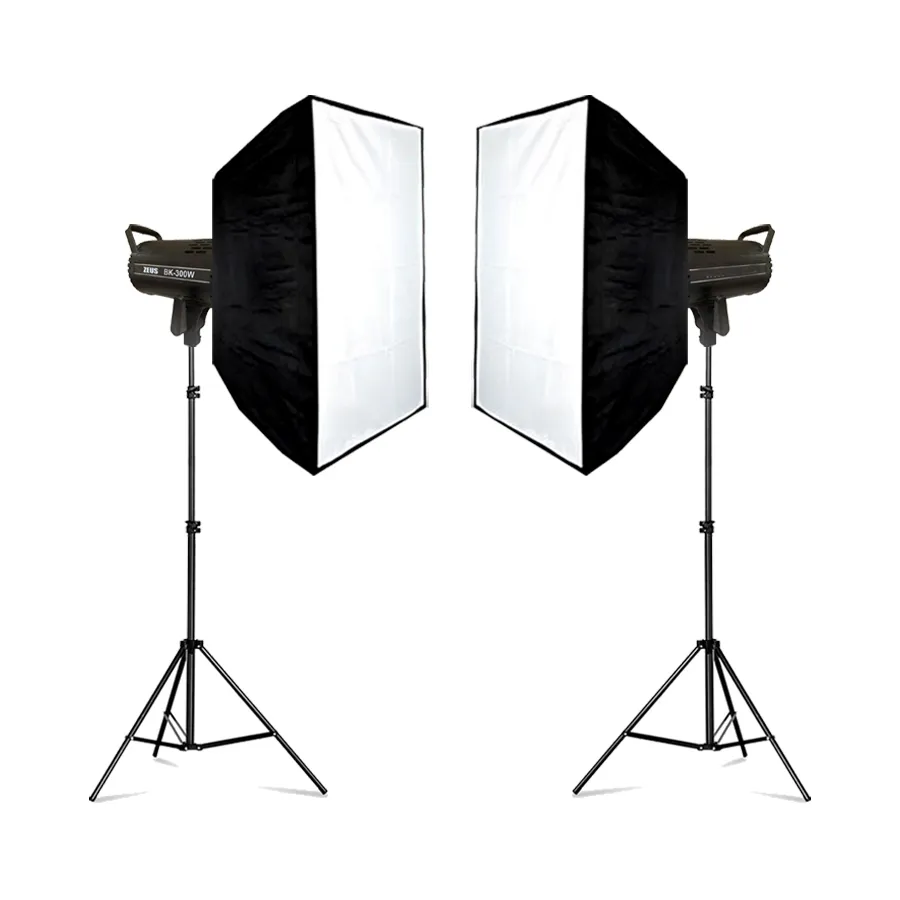 ZEUS300-6090-DUAL کیت تولید محتوا ویدیو لایت 0923 با سافت باکس B-kit7 - تصویر 1