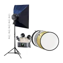 کیت نورپردازی با سافت باکس 5 لامپ و رفلکتور B-kit13 - تصویر 2