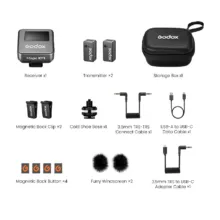 میکروفون بی‌سیم گودکس Godox Microphone Magic XT1-C 2-Person - تصویر 12