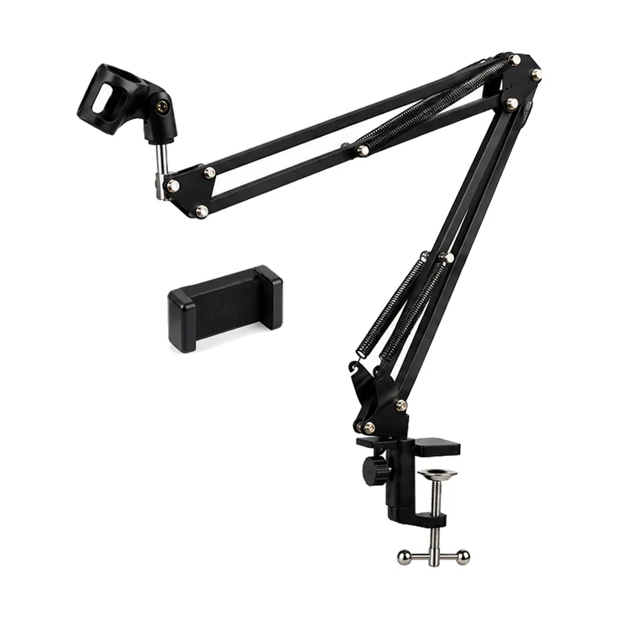 mobilestand-3 پایه نگهدارنده فنری موبایل و میکروفون Microphone & Mobile Stand - تصویر 1