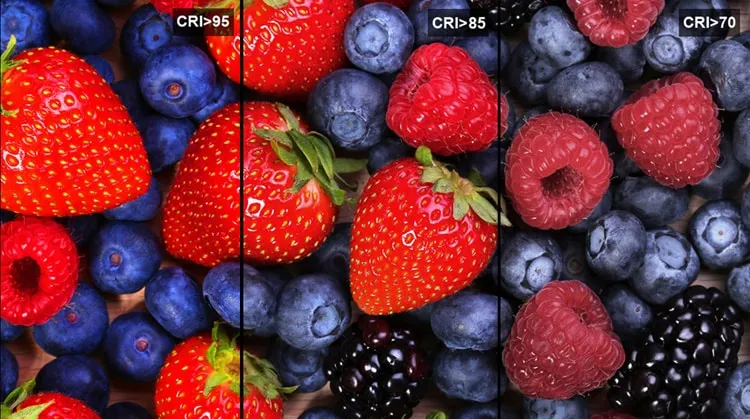 مقایسه کیفیت رنگ نور با شاخص CRI و TLCI