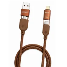 کابل شارژ سریع فرستیو FIRSTYOU C098 Brown - تصویر 4