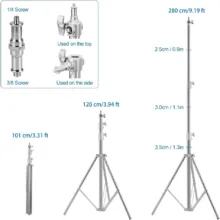 پایه نور و پروژکتور استیل اتوماتیک light base AZ 290 - تصویر 5