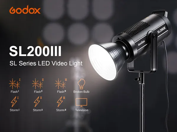 ویدیو لایت گودکس SL200III با کاسه نور در تصویر معرفی سری SL